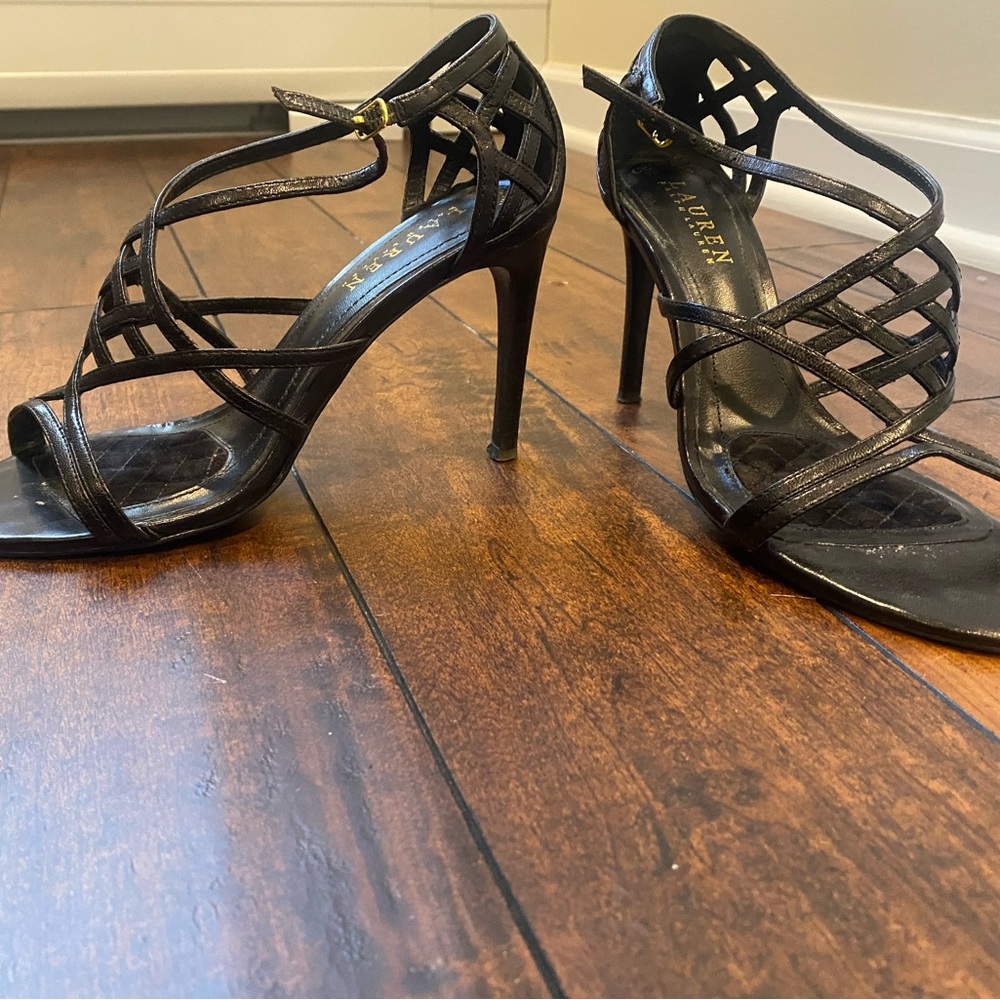Black stiletto sandal